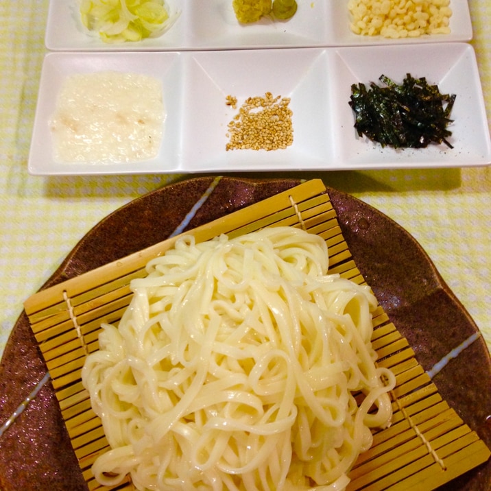 7種の薬味で楽しむざるうどん レシピ 作り方 By うみ ひま 楽天レシピ